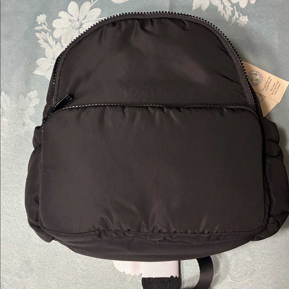 No Boundaries Black Nylon Crossbody Sling Backpack